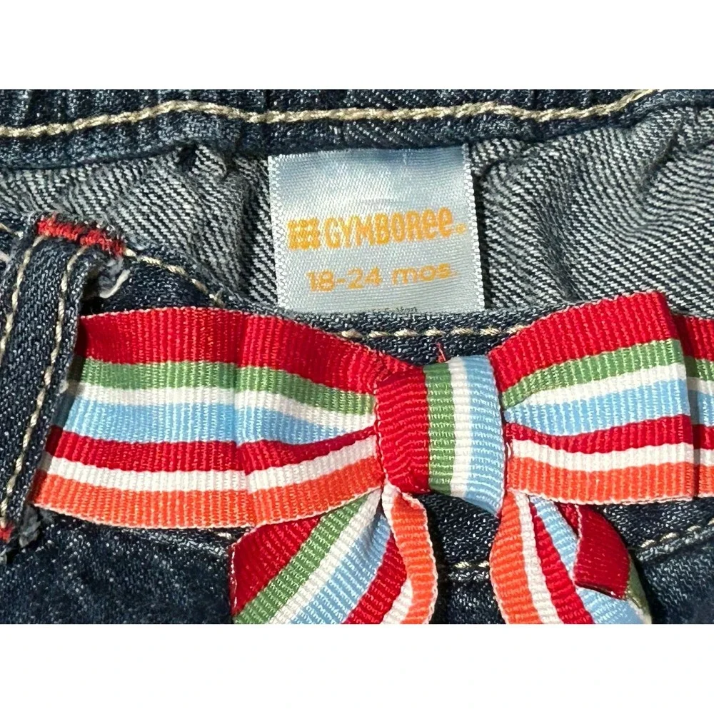 Cc28 Gymboree burst of spring Jean‎ skirt size 18-24 months